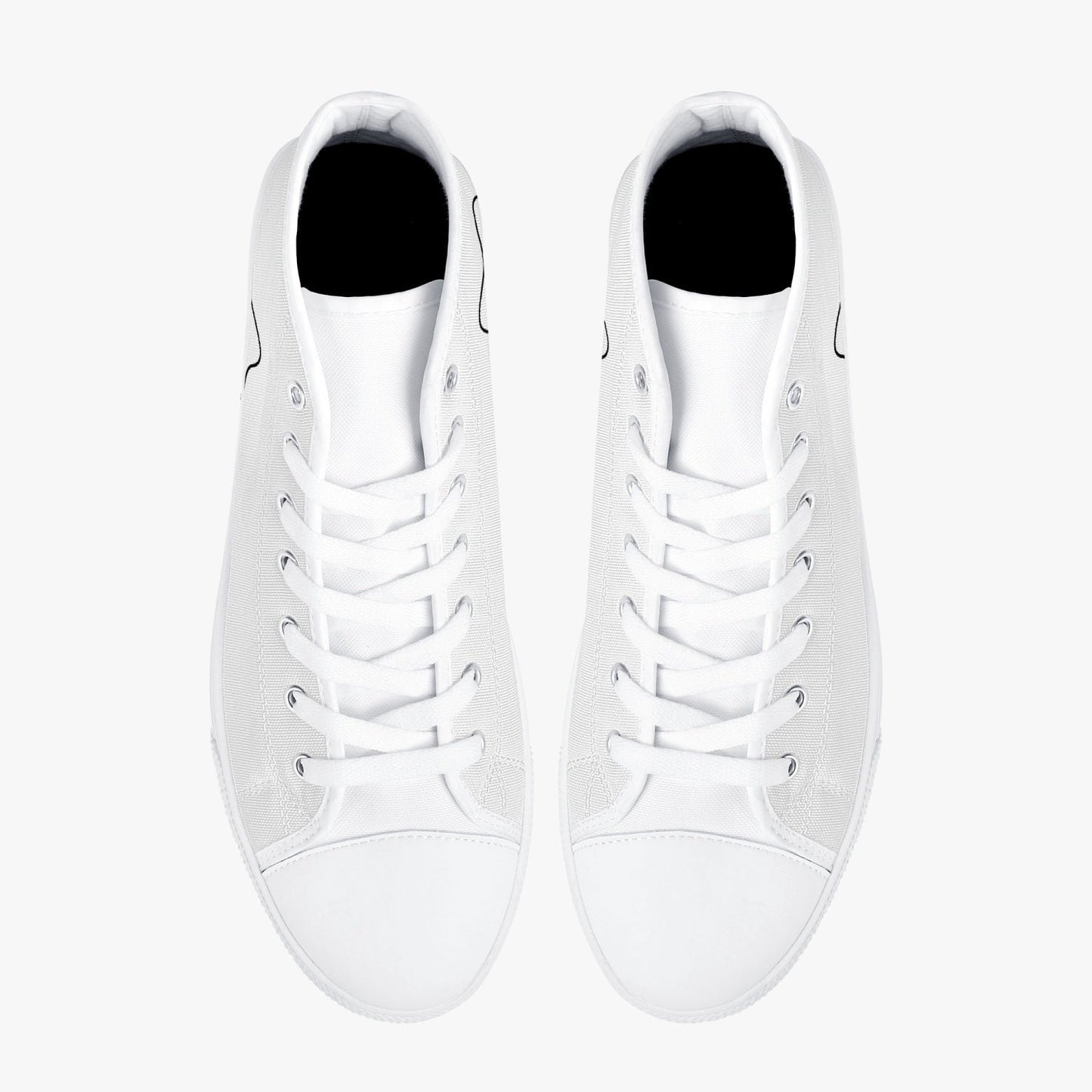 Jacki Easlick Lux Egg Classic High-Top Canvas Sneakers - White/Black