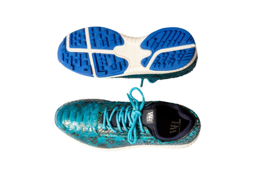 W&H Men's Viper - Python Golf Shoes in Teal